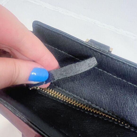 Kate Spade Cameron Street Small Hayden Burgundy Cream Leather Structured Handbag - Picture 13 of 14